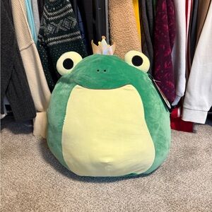 Squishmallow 16" Baratelli the Frog Prince Pillow Plush Walgreens Exclusive